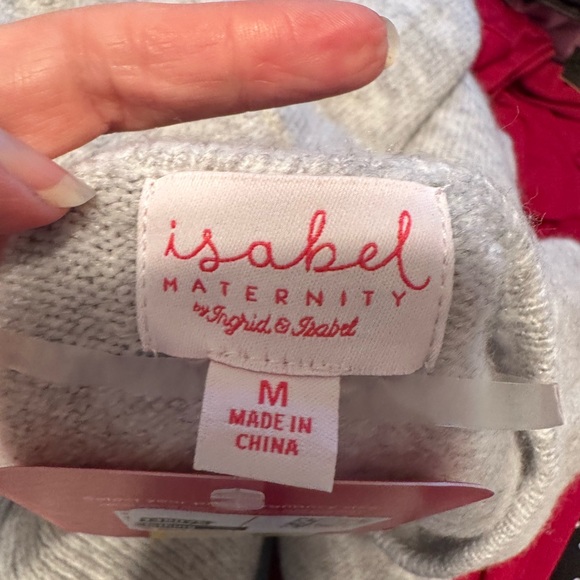 Isabel Maternity Gray Sweater Dress Size Medium - Picture 5 of 13